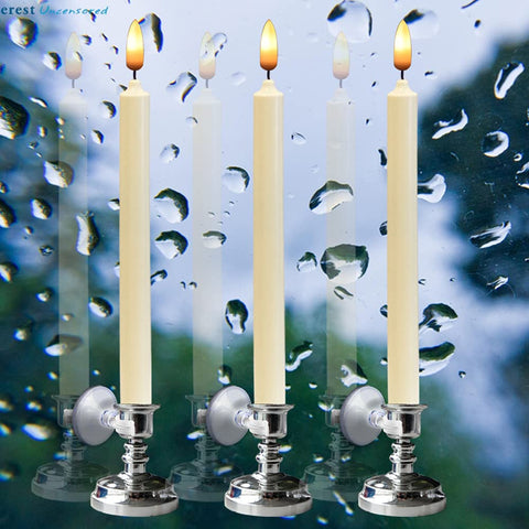 Example of a cozy evening window scene with Wondise candles