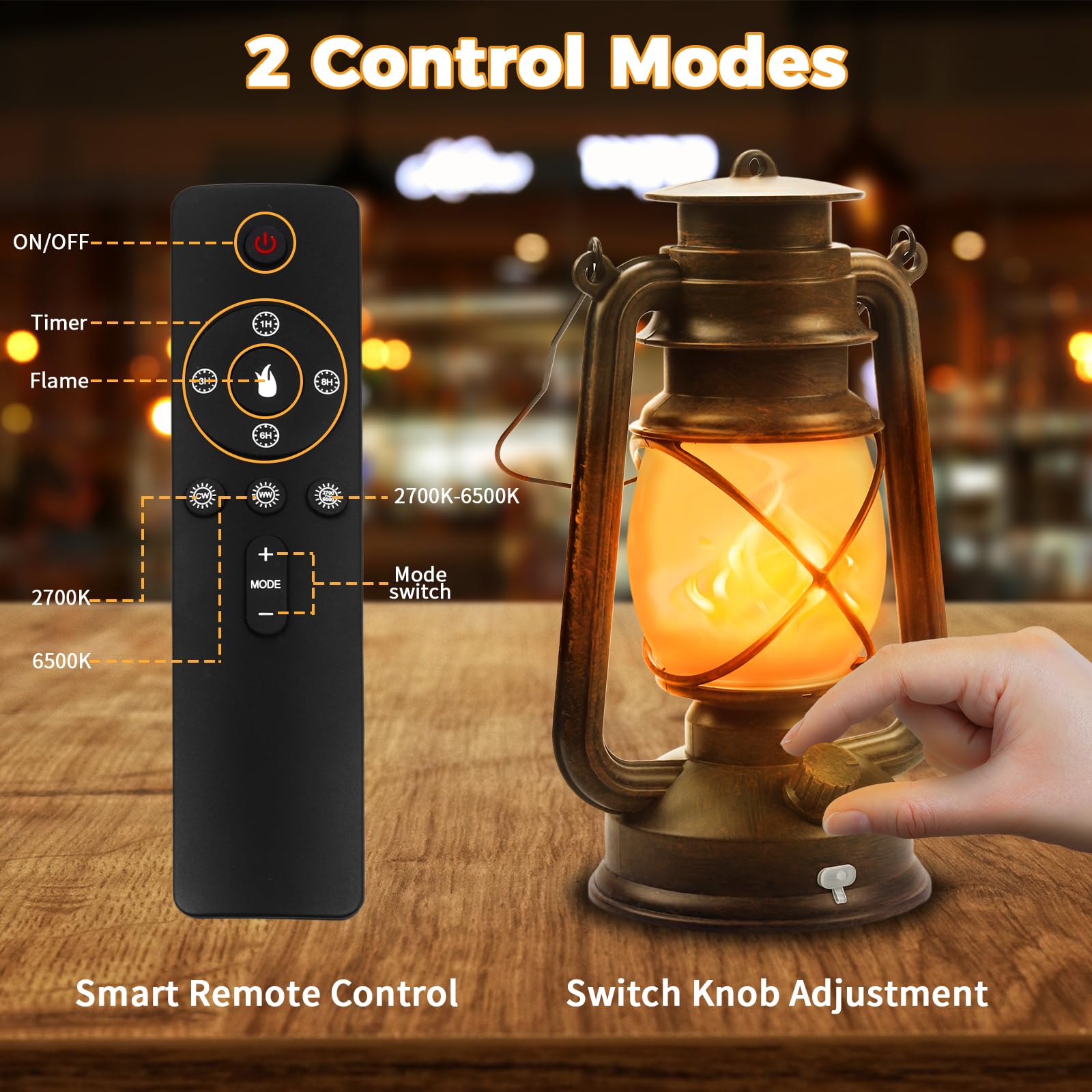 Wondrastical bronze vintage rechargeable lantern suitable for camping or patio.