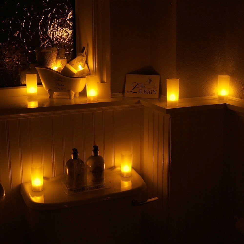WoneNice compact tea lights fit tabletops, centerpieces, and wall sconces