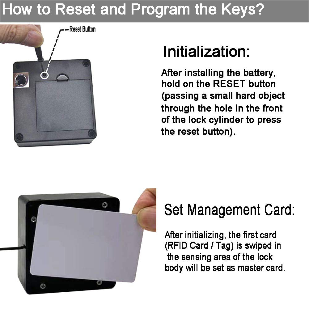 WOOCH RFID lock on a drawer illustrating hands-free access