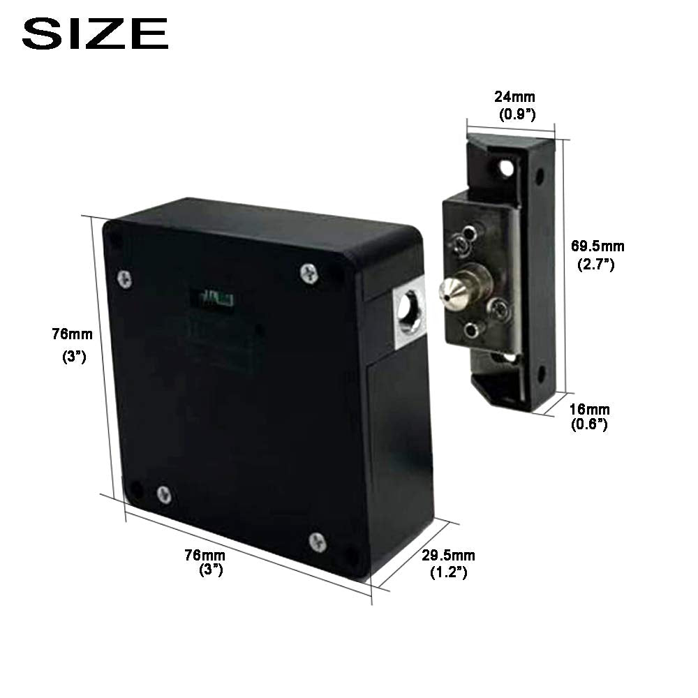 WOOCH RFID lock installed on cabinet door demonstrating simple DIY setup
