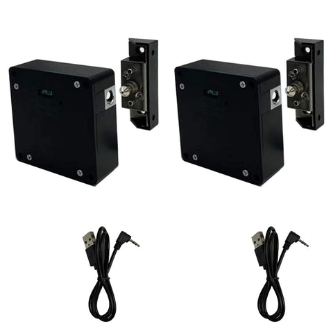WOOCH RFID lock on wooden cabinet front for secure storage