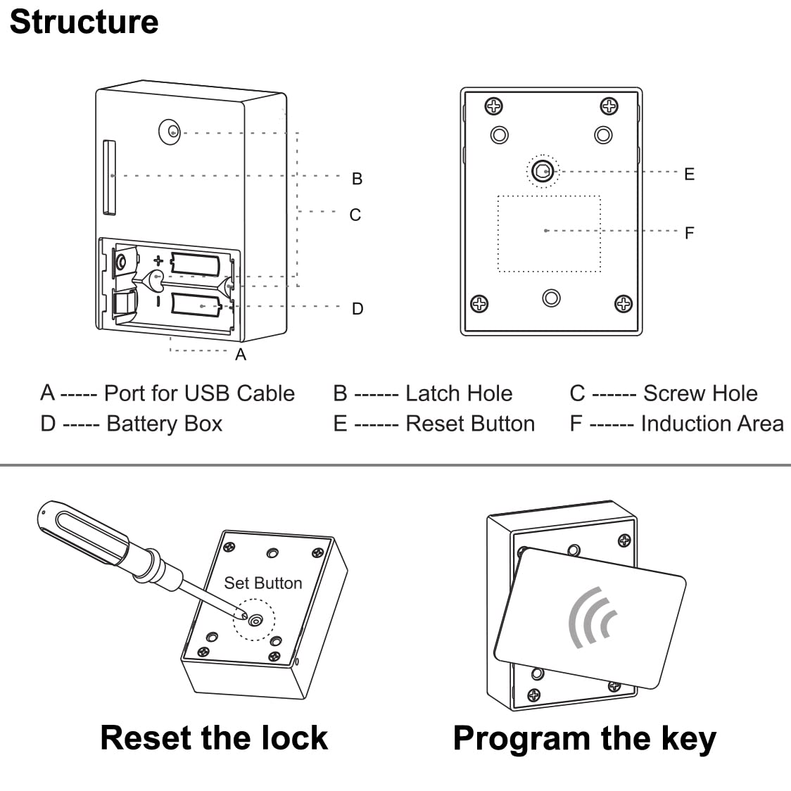 WOOCH RFID lock low battery indicator helps prevent unexpected lockouts.