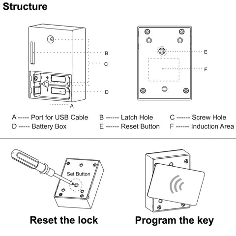 WOOCH RFID lock low battery indicator helps prevent unexpected lockouts.