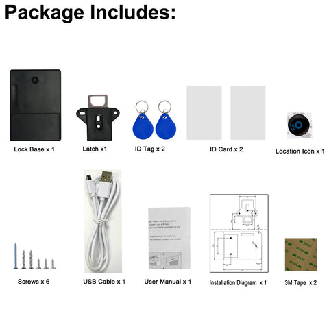 WOOCH RFID lock two-pack for multiple cabinets and drawers.