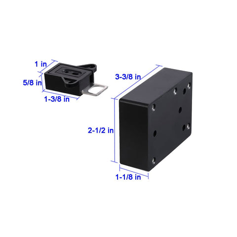 WOOCH RFID locks installed on wooden cabinet doors for secure access.