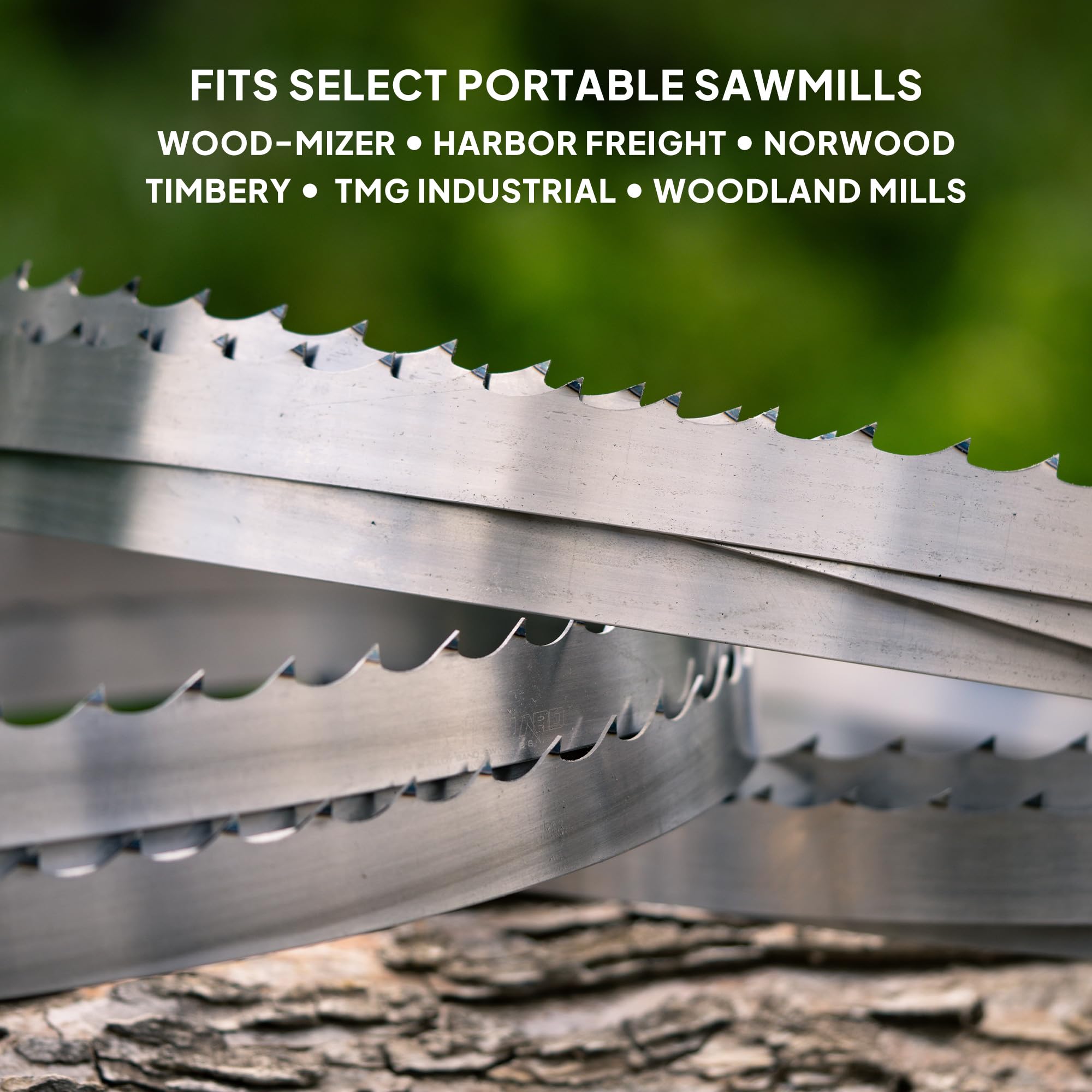 Wood-Mizer all-purpose 10-degree hook-angle for versatile species sawing.