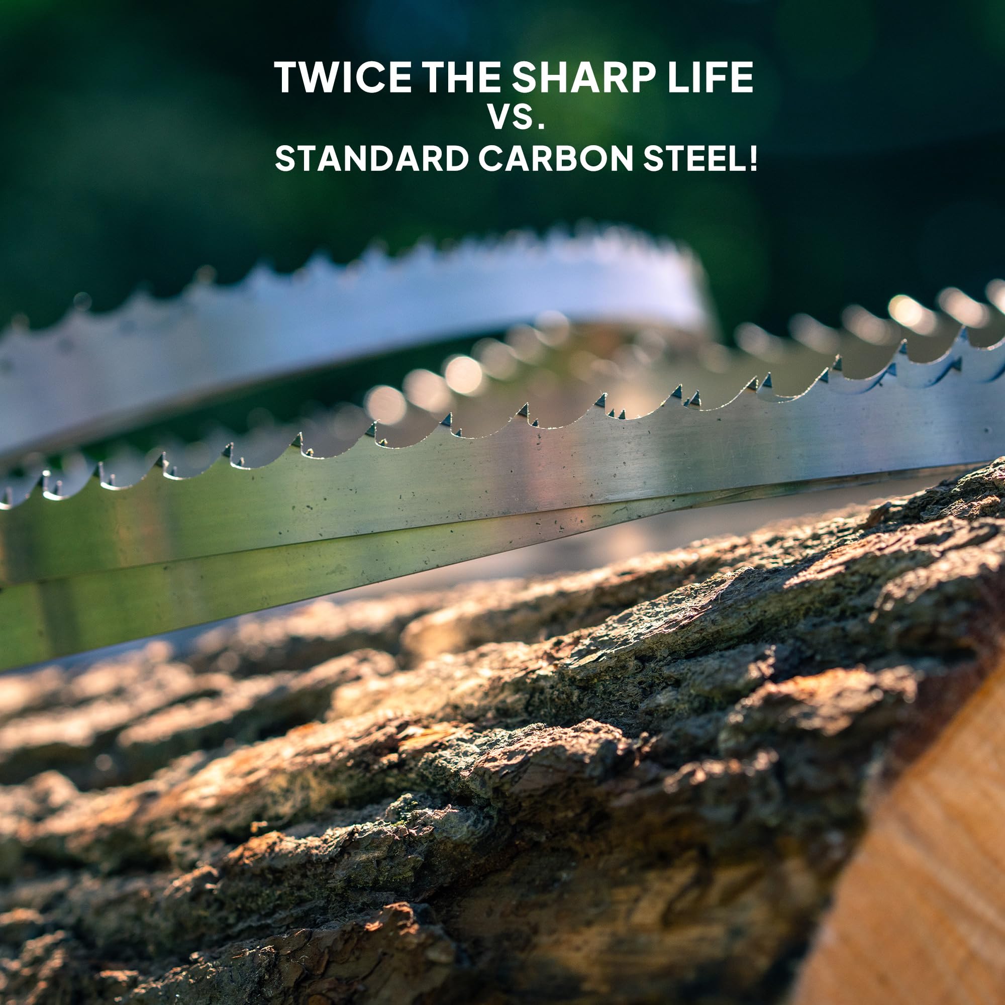 Wood-Mizer resharpen with CBN wheel maintains blade sharpness.