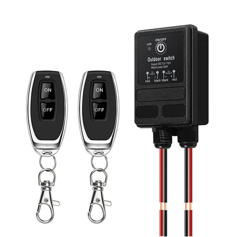 WOODGUILIN Wireless Relay Switch IP65 weatherproof housing for outdoor use.