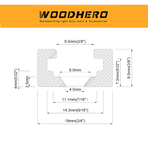 WoodHero 48-inch blue T-track kit assembly image highlights stable clamping for projects.