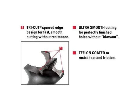 WoodOwl burr-free lead screw auger bit enabling easy starts and reduced buildup