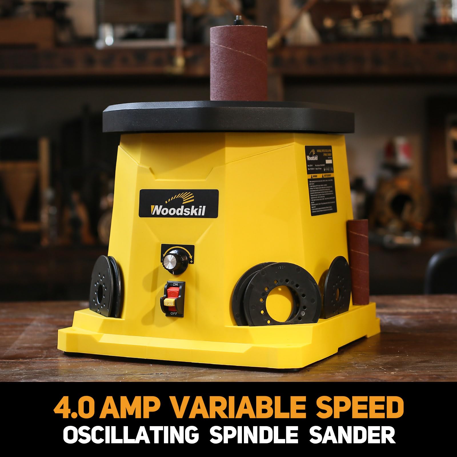 Woodskil 4A side-view shows compact form for small workshops.