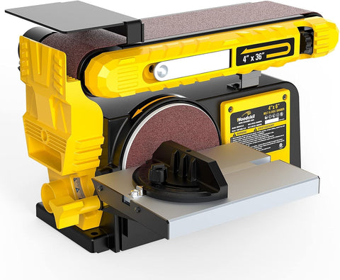 Woodskil adjustable worktable supports bevel and flat sanding tasks