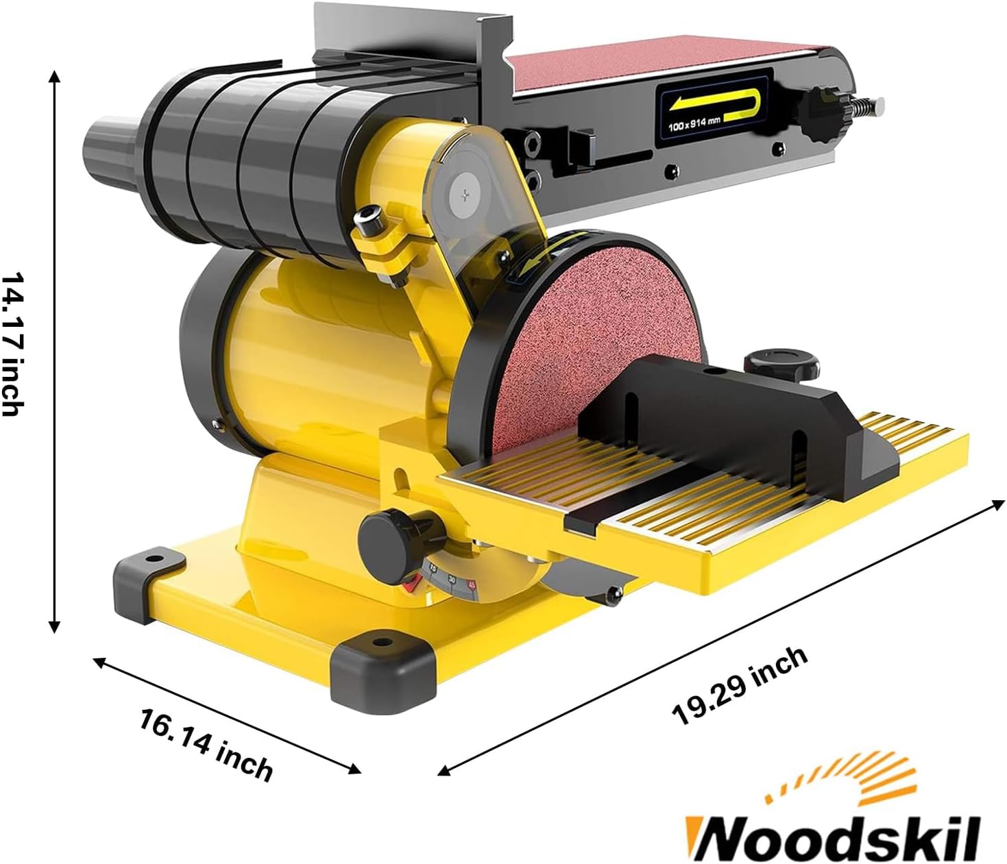 Woodskil 6x6 disc sanding for precise finishing on small parts.