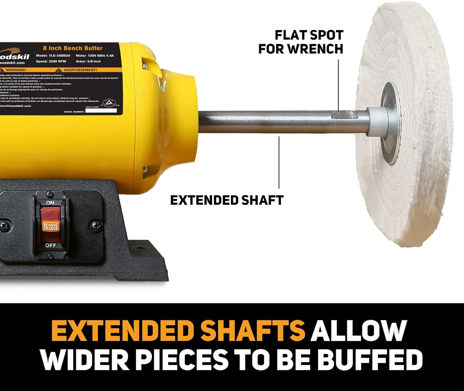 Stable iron base minimizes wobble for safer, precise polishing sessions