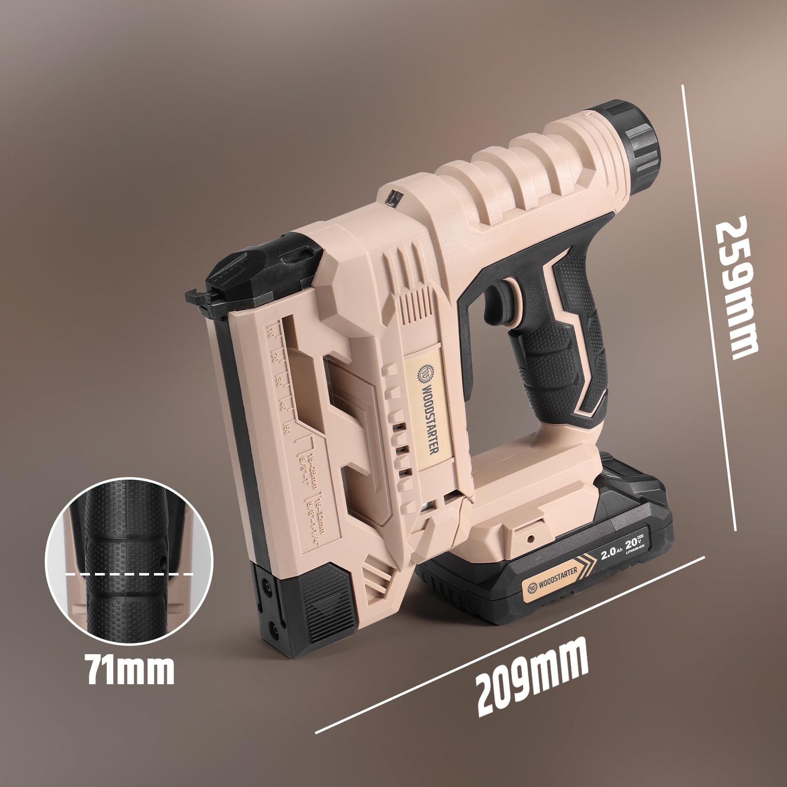 WoodStarter lightweight design reduces fatigue during extended use.