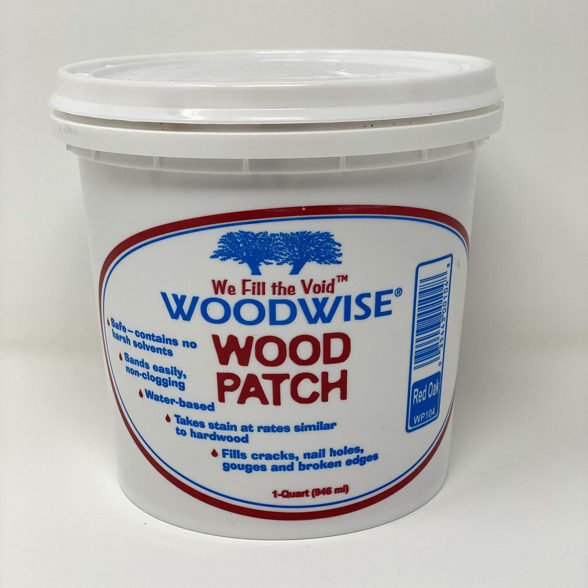 Woodwise Red Oak Wood Patch Filler quart—seamless repairs and stain-ready finishes.