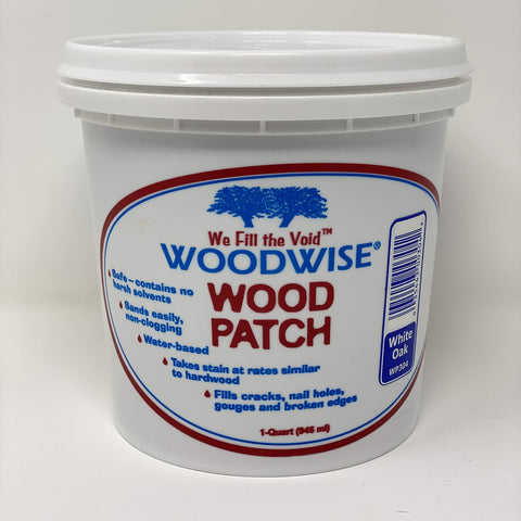 Woodwise White Oak Wood Patch Filler quart ready for large repair applications.