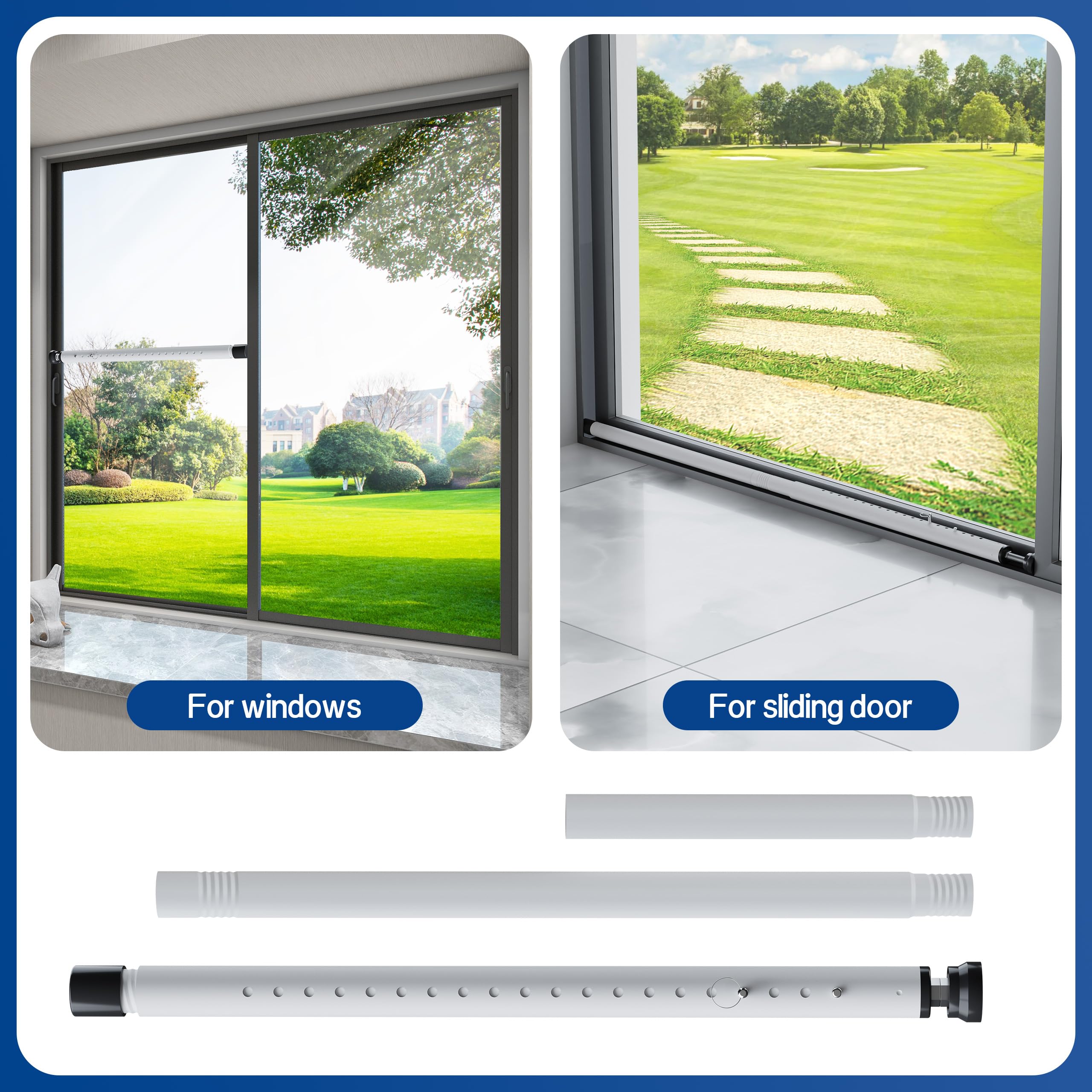 WooFog easy-install security bar with locking pin.
