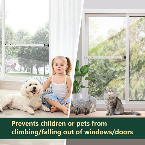 WooFog sliding-door bar installed on patio window for secure fit