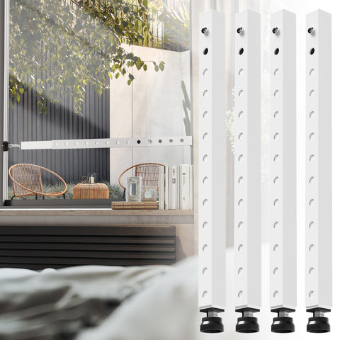 WooFog window security bar extended length demonstrates adjustable fit for different windows