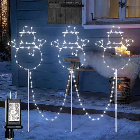 Woohaha Snowman Pathway Light assembly with durable outdoor LEDs for long-lasting decor