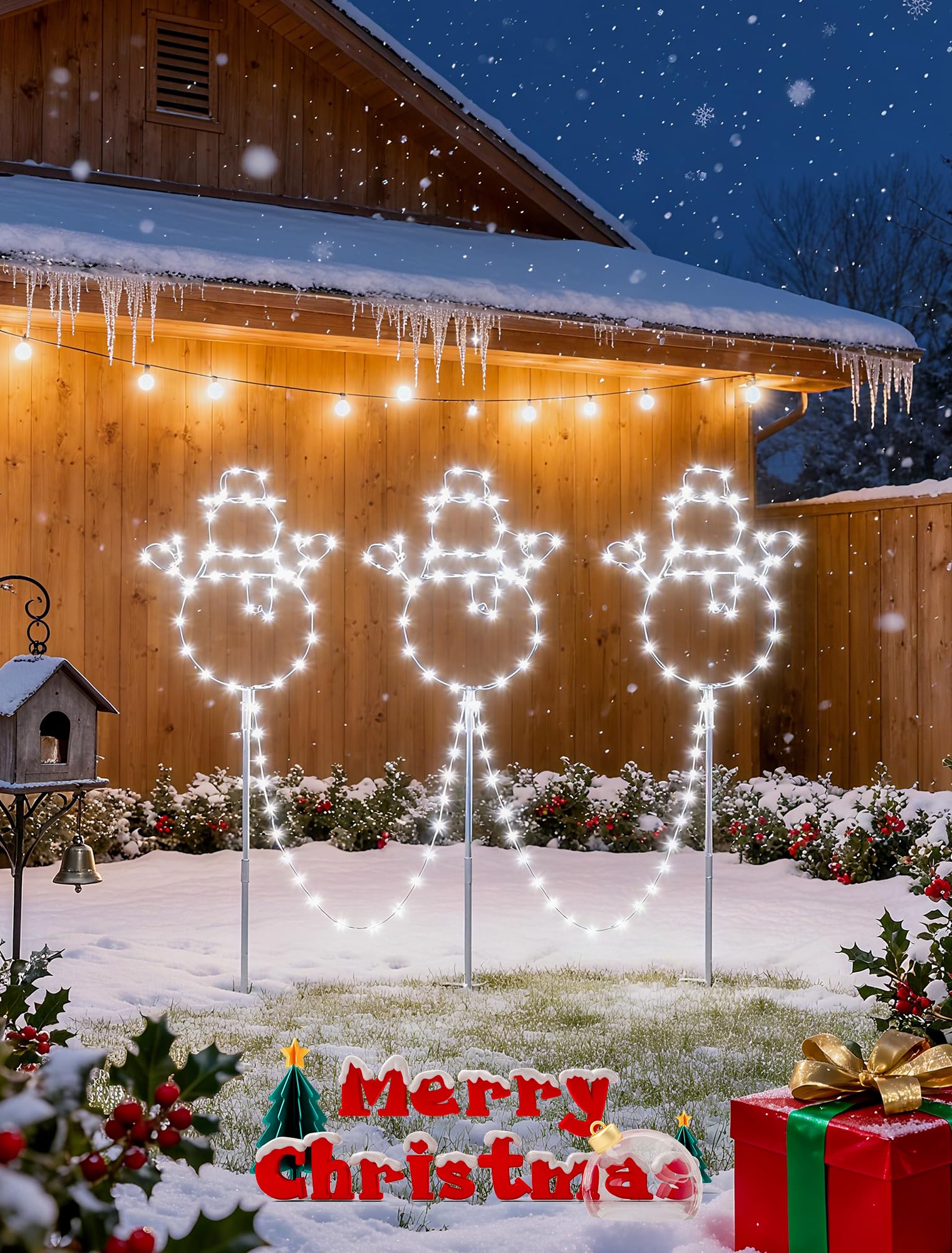 Woohaha three-pack outdoor lights line driveways, paths, and porches beautifully