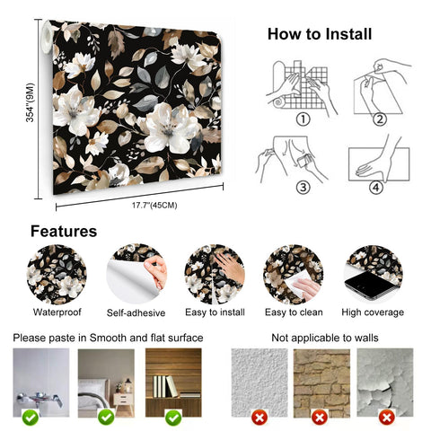 Wookmmy grid-lined vinyl wallpaper enables precise cuts and clean installation