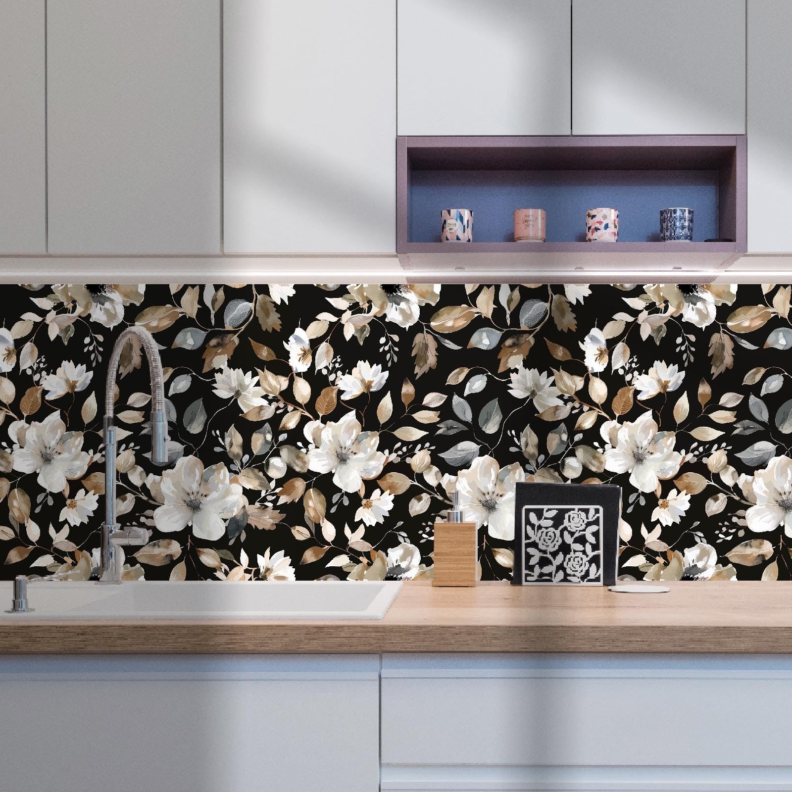 Wookmmy renter-friendly wallcovering ideal for living spaces and cabinets