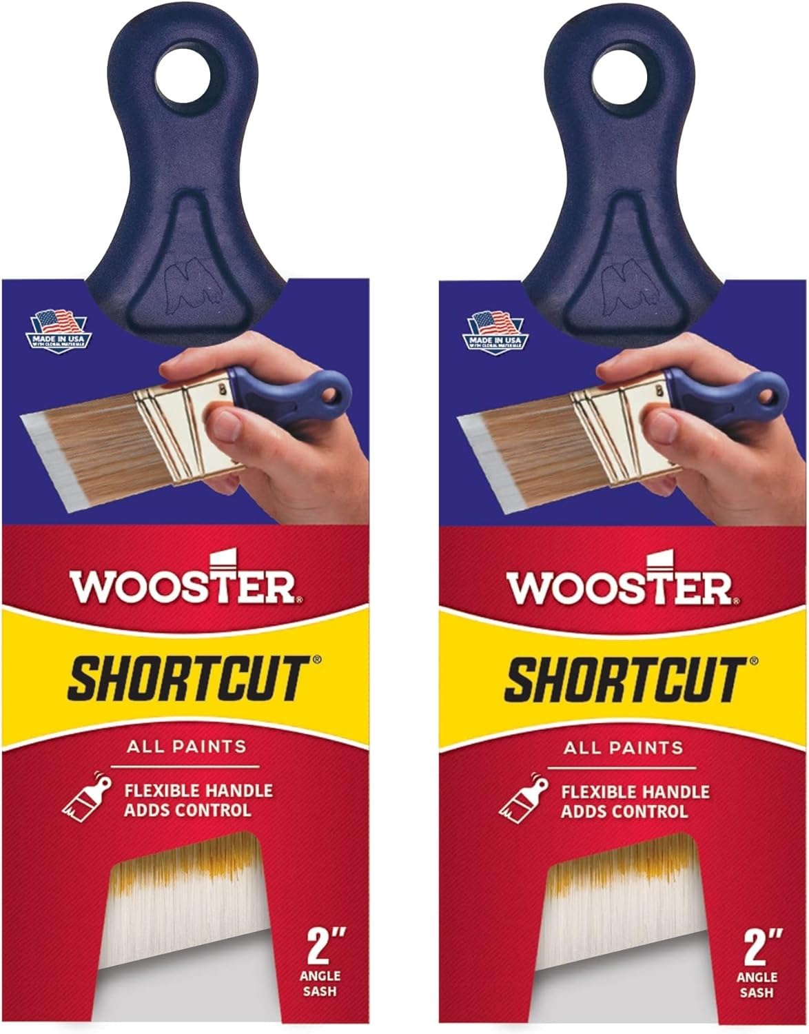Wooster Q3211-2 shortcut angle brush for precise corner work.