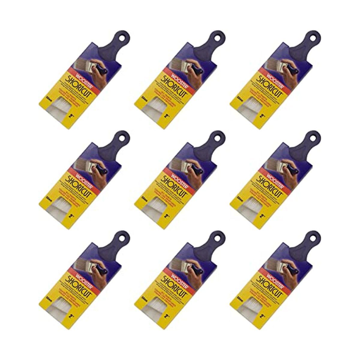 Wooster Q3211 2in shortcut-angle sash brush in hand for precise edges