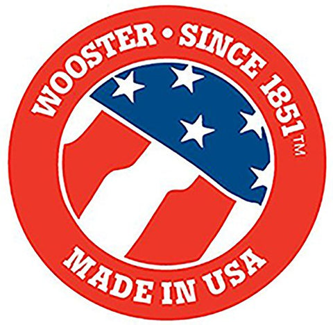 Wooster epoxy glide roller with green core resists solvents for durability.