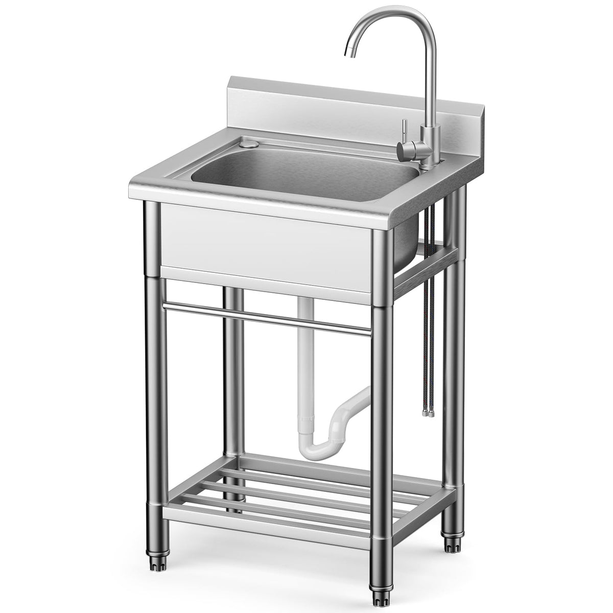 Worcest utility sink front view shows a spacious bowl ideal for large washing tasks