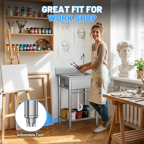 Worcest NSF-certified 304 stainless steel provides durable rust resistance