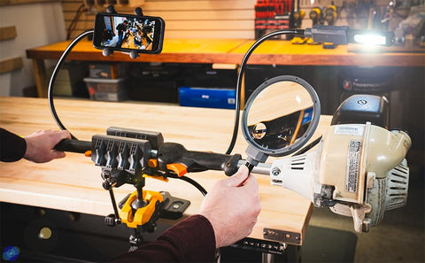 WORK IQ TOOLS IQ Connect rechargeable work light brightens dim corners for precise tasks.