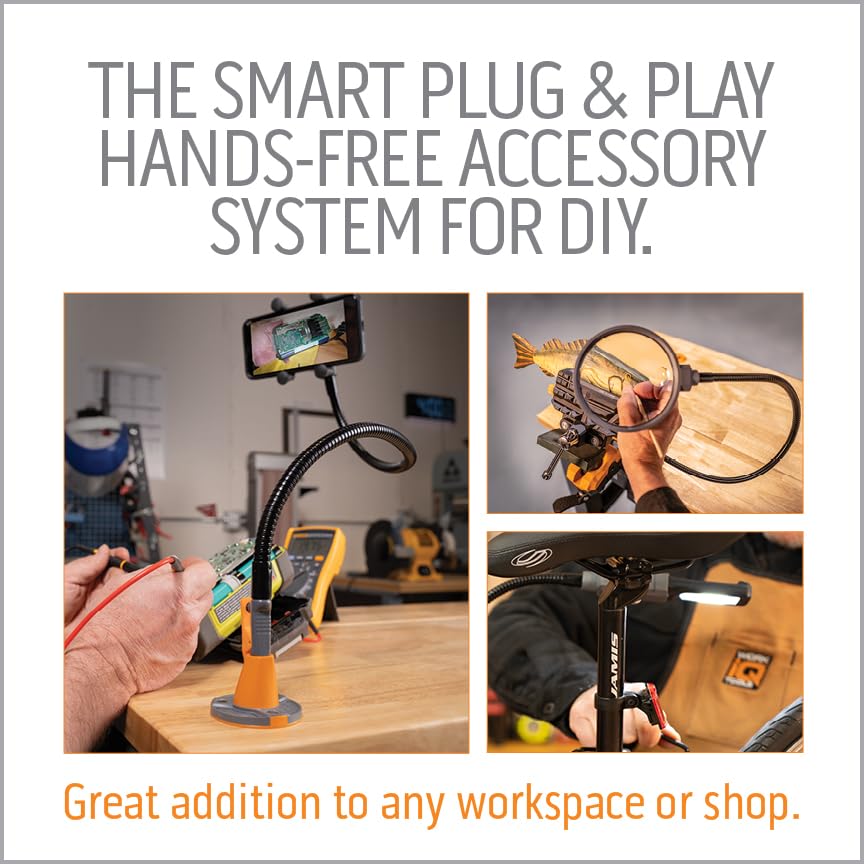 WORK IQ TOOLS IQ Connect reversible mounting supports surface or flush installation.