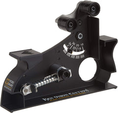 WORK SHARP blade grinder attachment setup shows adjustable angles for precise edge shaping.