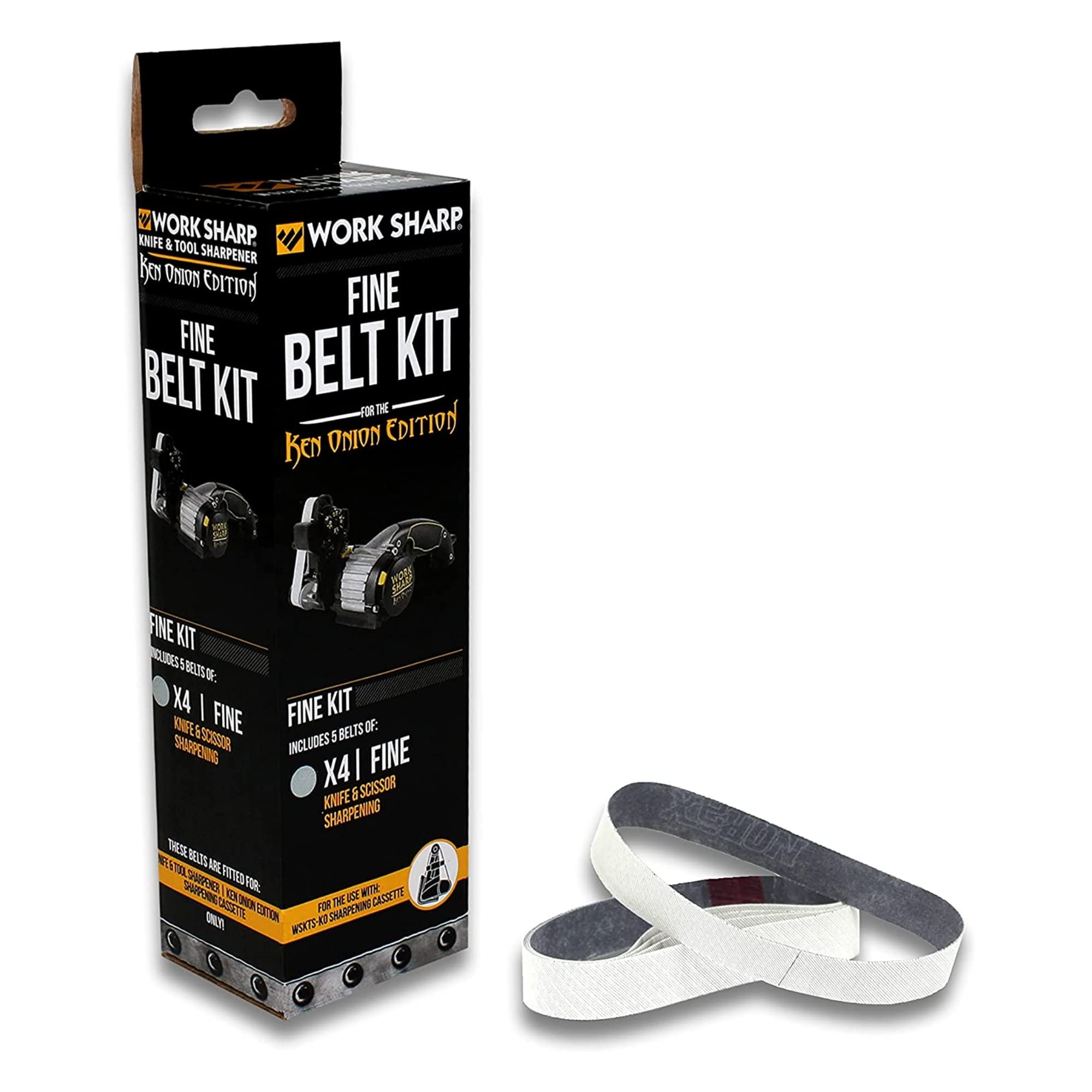 Work Sharp WSSAKO81120 belt kit front view for precise edge refinement
