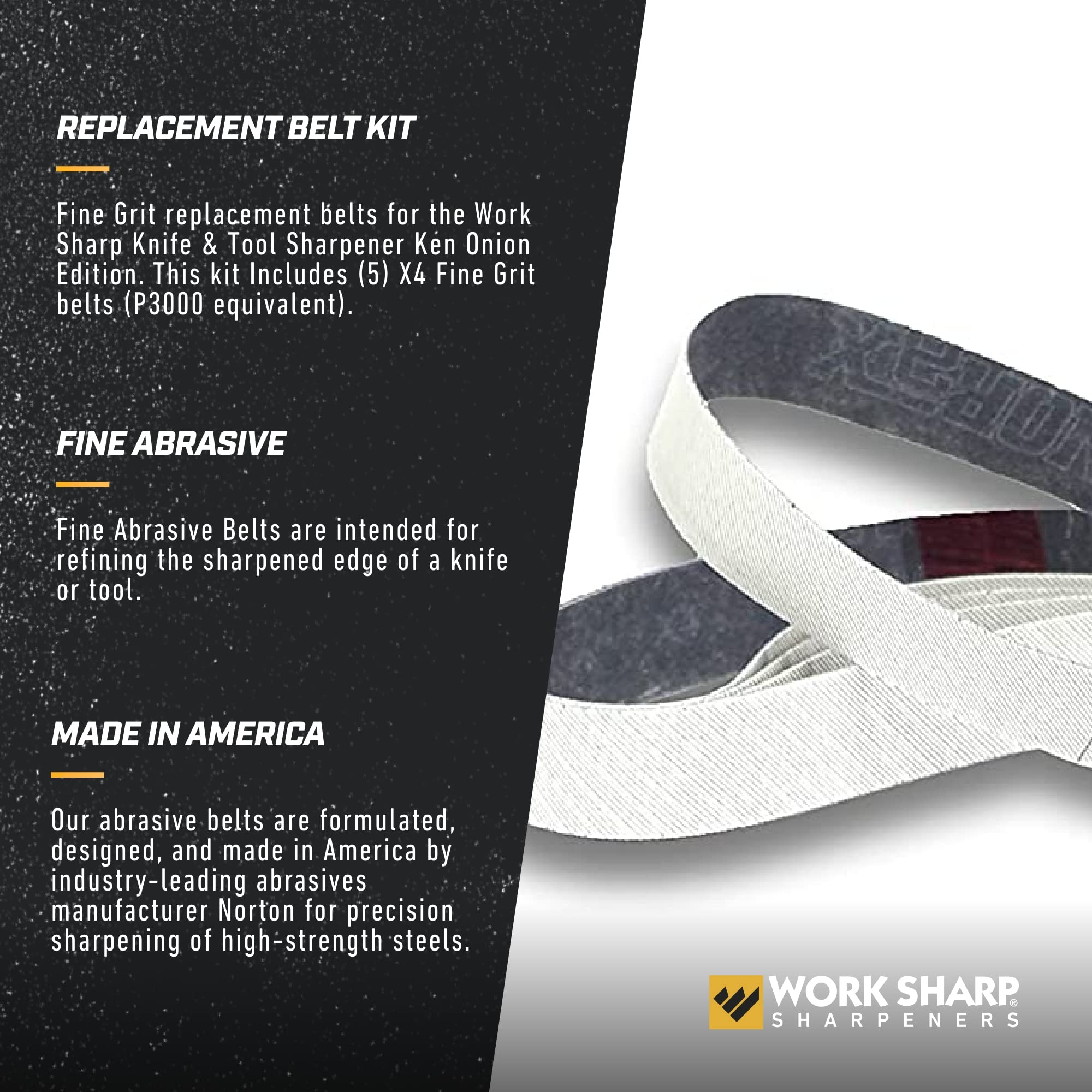 Norton Norax belts included for durable sharpening results with Ken Onion Edition