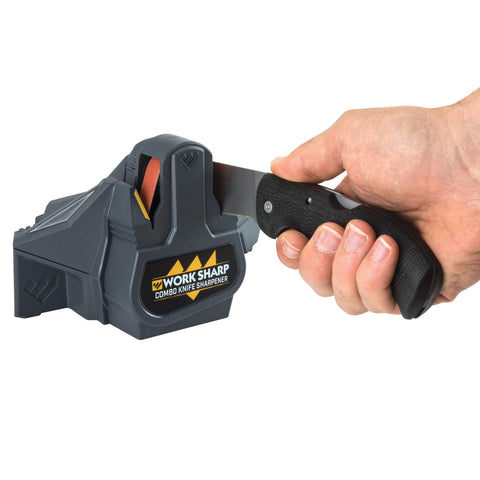 Work Sharp WSCMB front view shows adjustable guide for precision sharpening