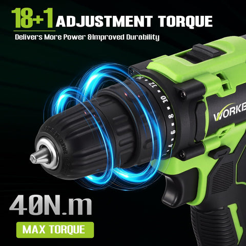 WorkBless 3-8 inch keyless chuck enables fast bit changes