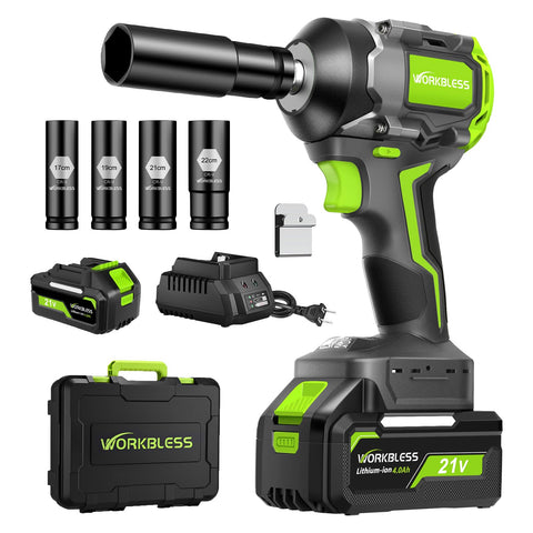 WorkBless half-inch cordless impact wrench with high torque for stubborn lug nuts