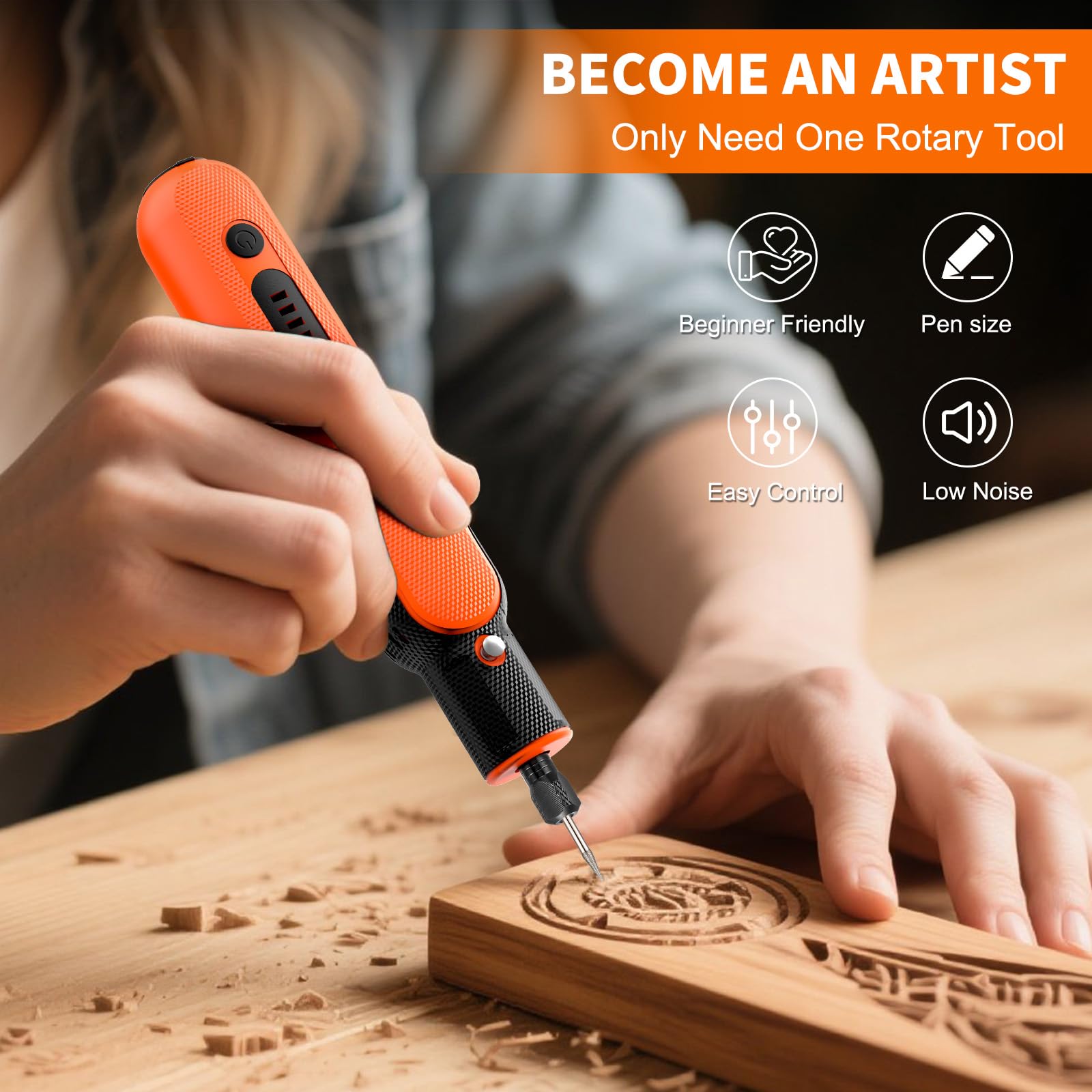 WorkBless resin crafts-ready rotary tool for resin art and fine cuts