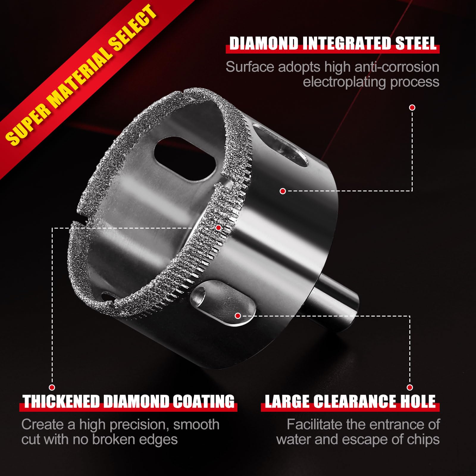 WORKEASE Double suction cups secured to a smooth surface during drilling.