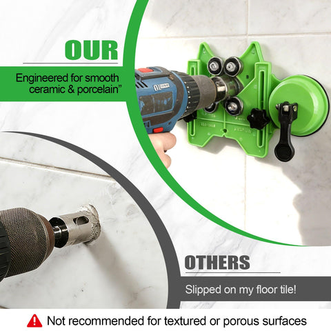 WORKEASE Dry/Wet drilling capability for ceramic and glass with or without water.