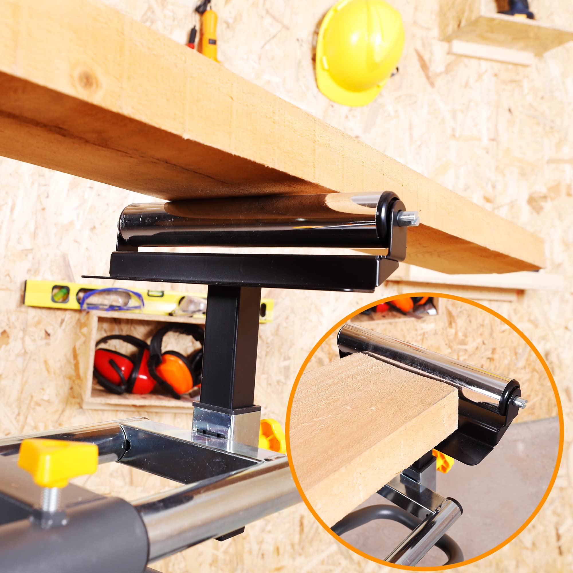 WORKESS Deluxe miter saw stand 8-inch rubber wheels for easy movement