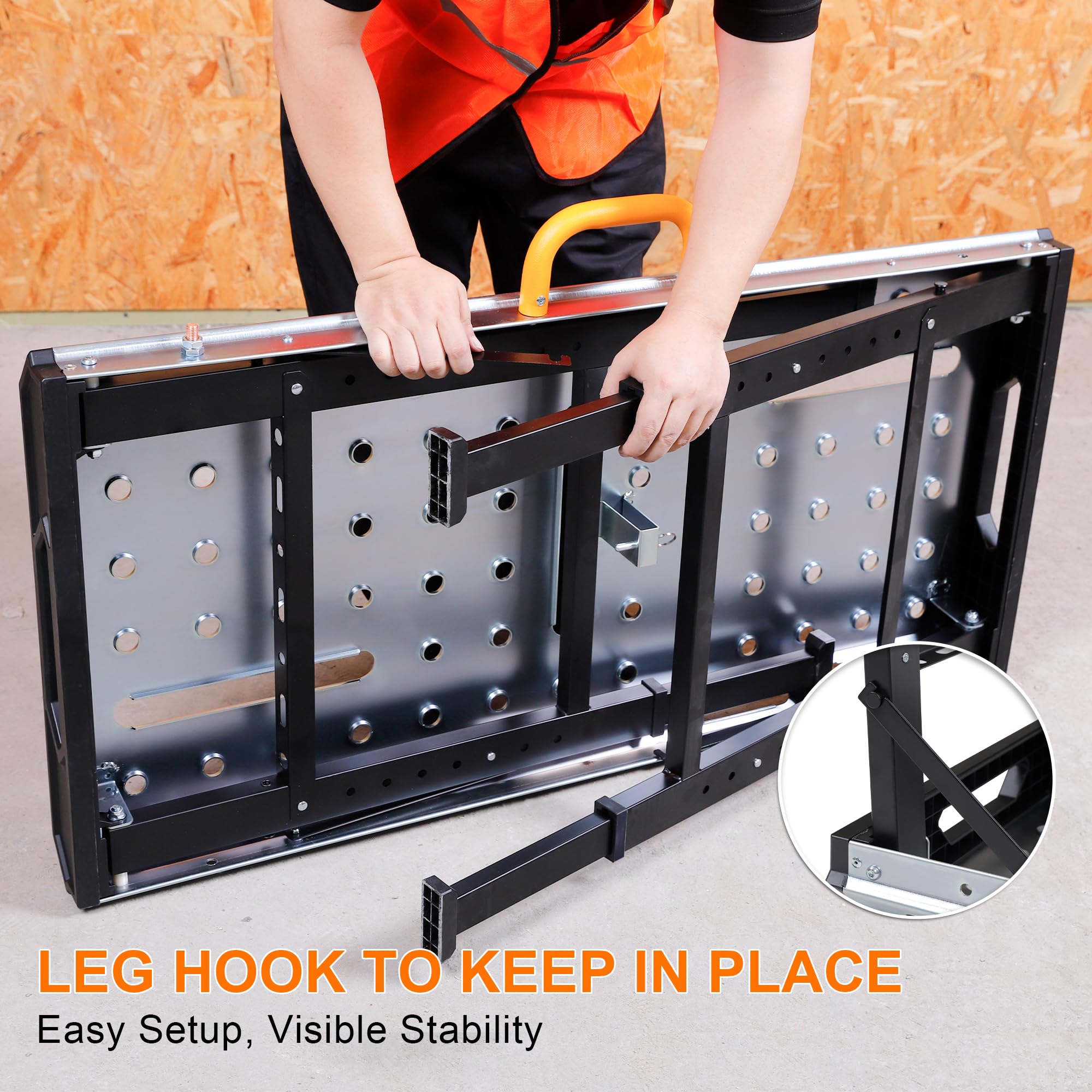 WORKESS durable powder-coated frame resists wear and corrosion in shop use.
