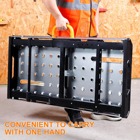 WORKESS four locking hooks add security under load for steady work.