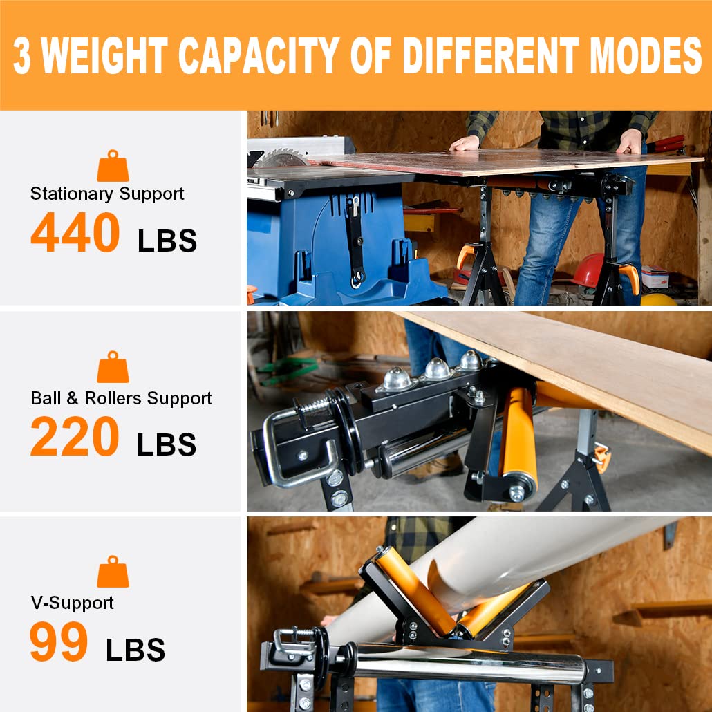 WORKESS outfeed roller keeps long boards aligned for precise cuts