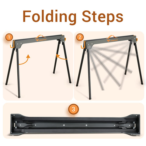 WORKESS top and legs have non-slip grip for steadier work.